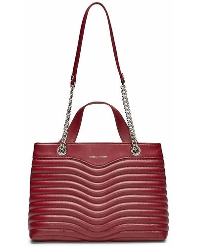 Rebecca Minkoff M. A.b. Quilted Top Handle Satchel In Pinot Noir - Red