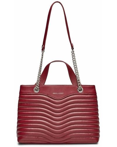 Rebecca Minkoff M. A.b. Quilted Top Handle Satchel - Red