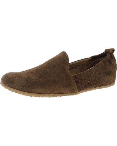 Born Margarite Suede Slip On Loafers - Brown