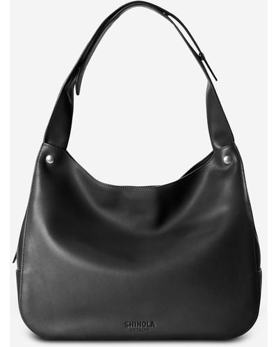 Shinola The Snap Natural Leather Shoulder Bag 20244688 - Black