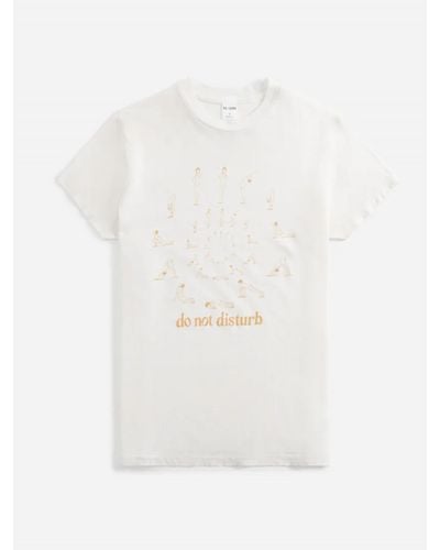 RE/DONE Do Not Disturb 70s Loose Tee In Vintage White