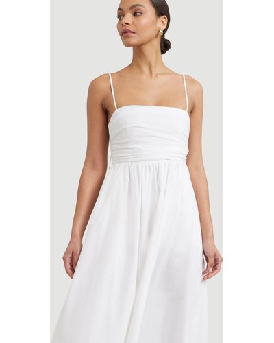 MODERN CITIZEN Aurora Ruched Maxi Dress - White