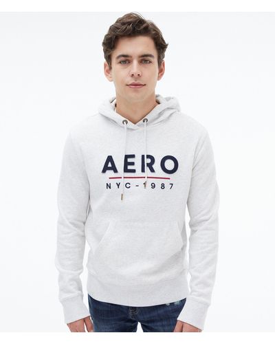 Aéropostale Nyc-1987 Heritage Pullover Hoodie - Gray