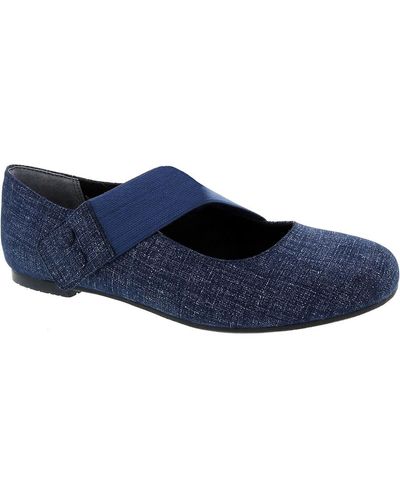 Ros Hommerson Danish Round Toe Slip On Mary Janes - Blue