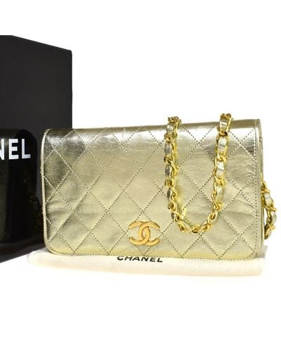 Chanel Mini Matelassé Leather Shoulder Bag (pre-owned) - Metallic