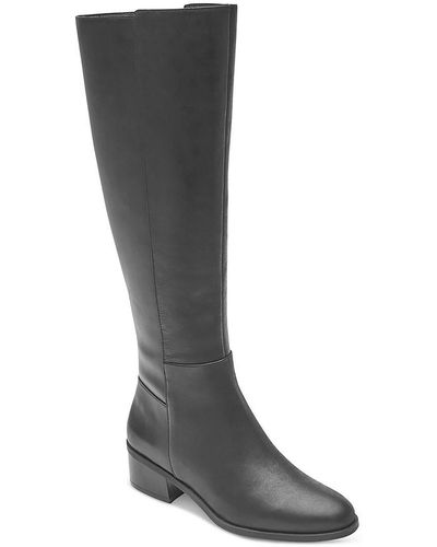 Rockport Evalyn Leather Tall Over-the-knee Boots - Black