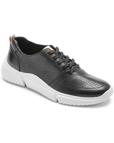 Rockport Leather Lifestyle Casual And Fashion Sneakers - Black