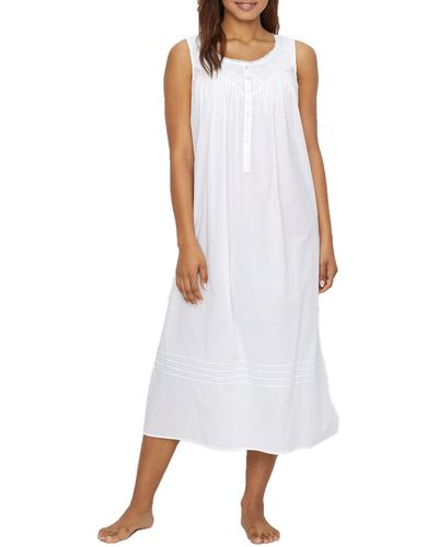 Eileen West Poetic Lawn Ballet Woven Nightgown - White
