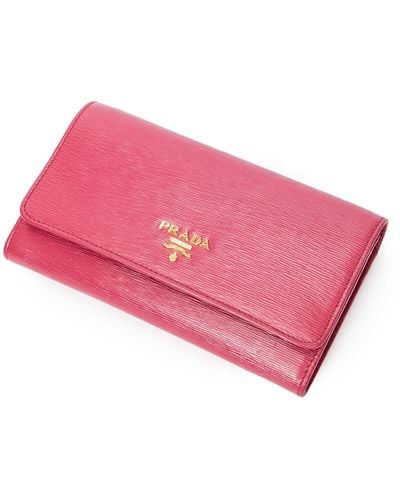 Prada Flap Wallet Crossbody - Pink