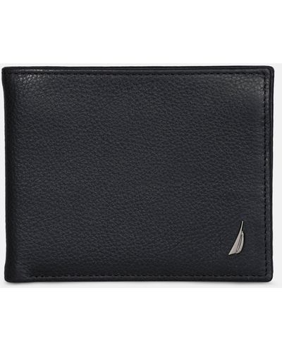 Nautica Leather Billfold Wallet - Black
