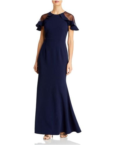 Eliza J Mush Flutter Sleeve Maxi Dress - Blue