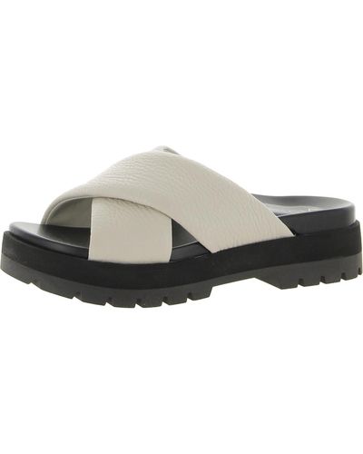 Vionic Vesta Criss-cross Front Slip On Platform Sandals - Black