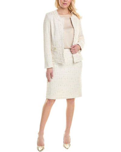 Nanette Lepore 2pc Jacket & Skirt Suit Set - Natural