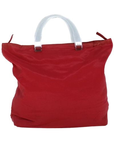 Prada Tessuto Synthetic Tote Bag (pre-owned) - Red