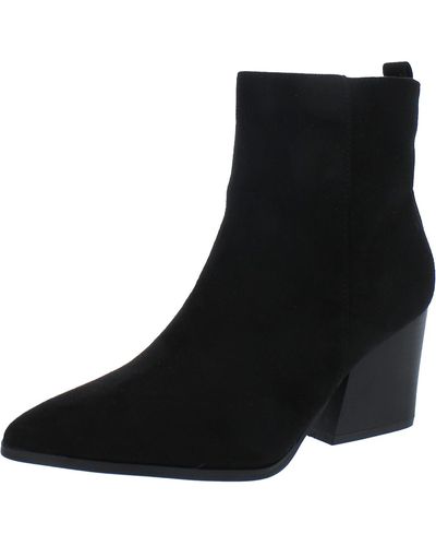 Matt & Nat Ming Faux Suede Pointed Toe Ankle Boots - Black