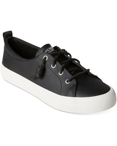 Sperry Top-Sider Leather Casual And Fashion Sneakers - Black