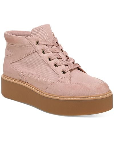 Zodiac Siona Canvas Platform Casual And Fashion Sneakers - Pink