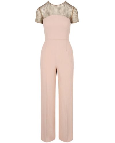 Stella McCartney Crystal-embellished Short Sleeve Jumpsuit - Pink
