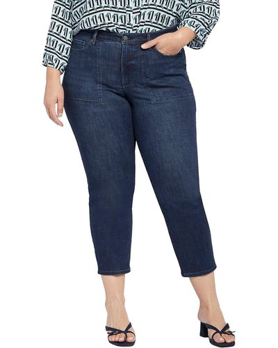 NYDJ Plus Piper Lift Tuck Technology Relaxed Ankle Jeans - Blue