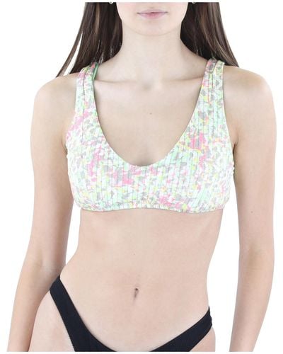 Becca Printed Tassel Bikini Swim Top - Multicolor