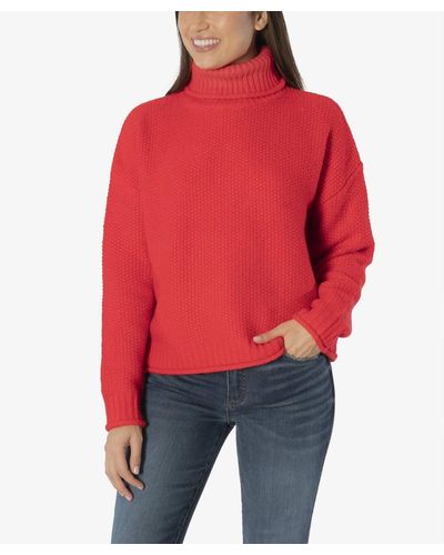 Kut From The Kloth Hailee Turtleneck Sweater In Red