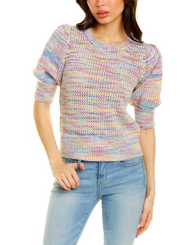 Design History Puff Sleeve Sweater - Pink