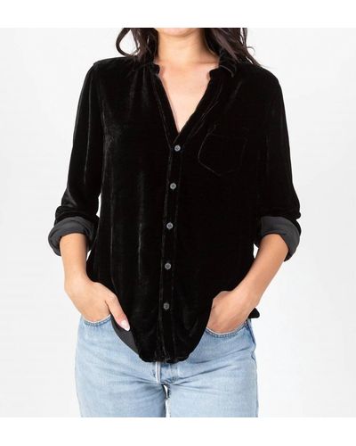 CP Shades Velvet Sloane Shirt - Black