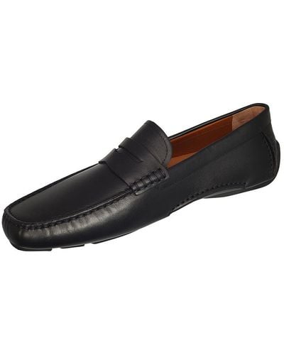 Bally Warno 6189491 Calf Leather Driver Loafers - Black