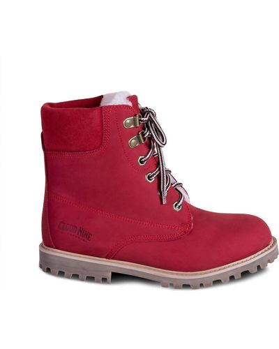 Cloud Nine Kindra Comfort Hiking Boots - Red