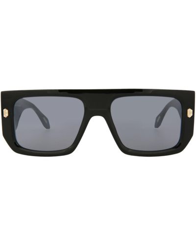 Just Cavalli Navigator-frame Acetate Sunglasses - Black