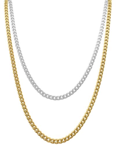 Adornia Water Resistant Curb Chain Set And Gold - Metallic