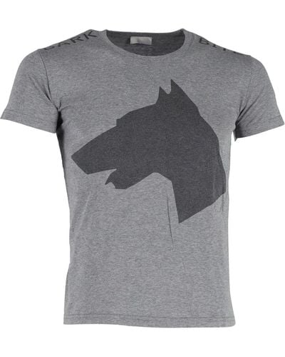 Dior Dark Bite Dog Graphic T-shirt - Gray