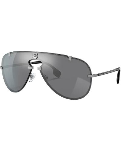 Versace Ve2243 10016g Shield Sunglasses - Black