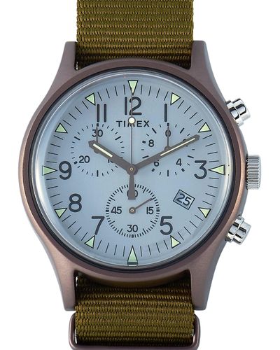Timex Expedition Mk1 40 Mm Silver Dial Watch Tw2r67900 - Blue