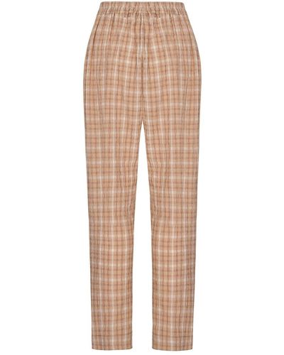Nocturne Tapered Fit Plaid Pants - Multicolor