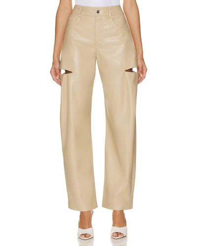 Lamarque Faleen Faux Leather Pants - Natural