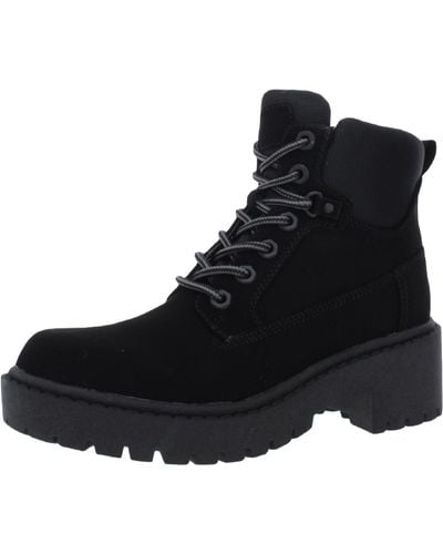 Kendall + Kylie Weston-a Faux Leather Platform Ankle Boots - Black