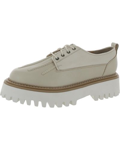 Seychelles Silly Me Leather lugged Sole Loafers - Gray