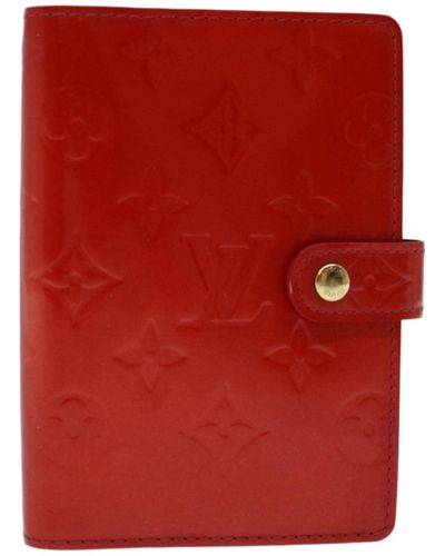 Louis Vuitton Agenda Cover Patent Leather Wallet (pre-owned) - Red