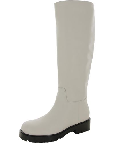 Marc Fisher Phidias Leather Tall Knee-high Boots - Gray