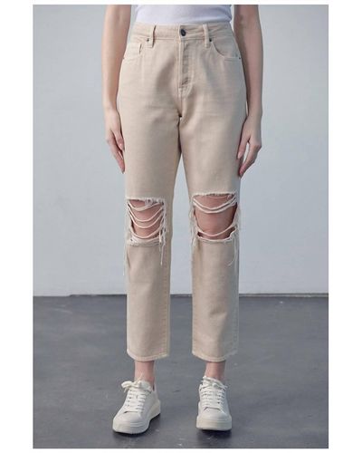 Hidden Jeans Tracey High Rise Straight Jean - Gray