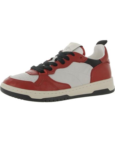 Steve Madden Everlie Leather Activewear Running Shoes - Red