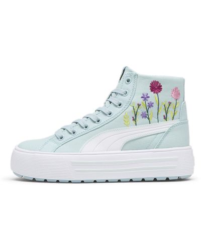 PUMA Kaia 2.0 Mid Floral Sneakers - Blue