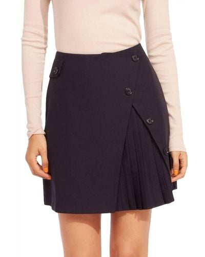 Eva Franco Tailored Mini Skirt - Blue