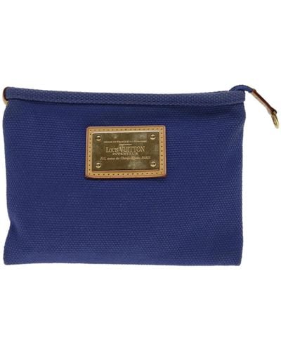Louis Vuitton Pochette Canvas Clutch Bag (pre-owned) - Blue