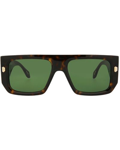 Just Cavalli Navigator-frame Acetate Sunglasses - Green