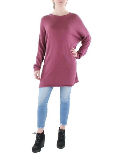 Eileen Fisher Organic Cotton Crewneck Tunic Sweater - Pink