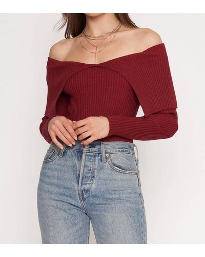 4si3nna Katee Bodysuit In Oxblood - Red