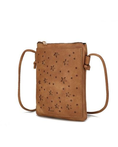 MKF Collection by Mia K Jana Crossbody Vegan Leather 's Handbag - Brown