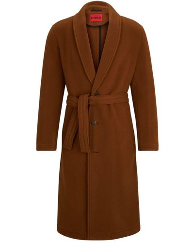 HUGO Regular-fit Coat - Brown